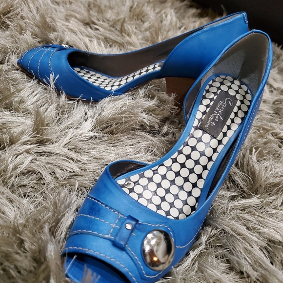 Canela by Hush Puppies, blue slip on heels - Picture 10 of 10